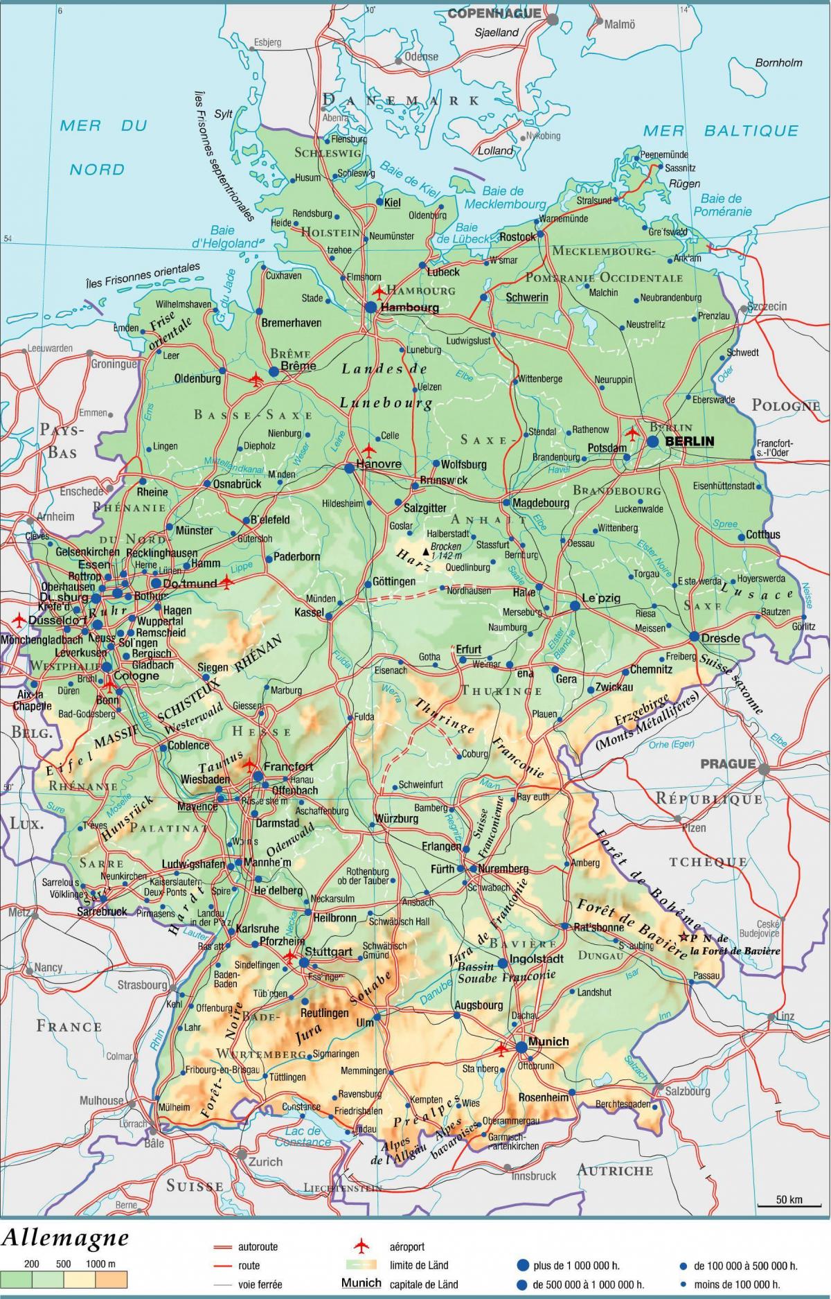 Große Karte von Deutschland