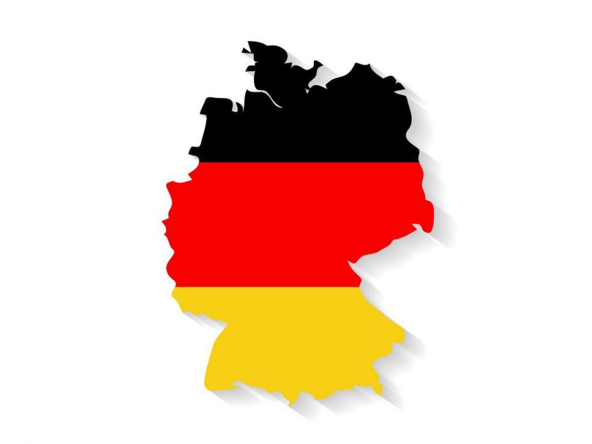 Karte von Deutschland Flagge