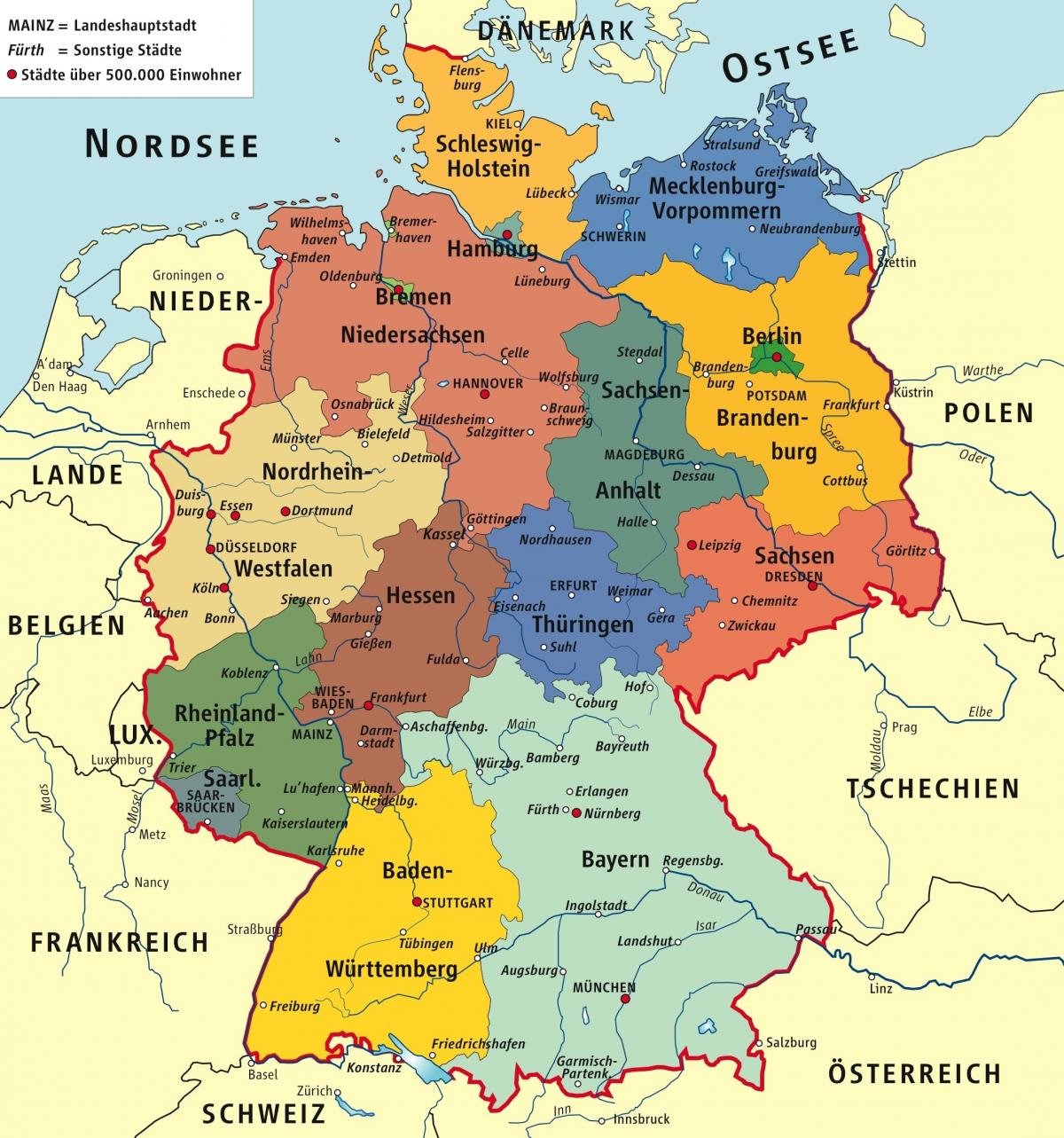 Deutschland Verwaltungskarte