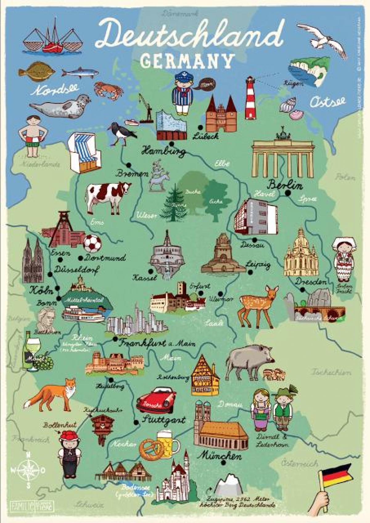 Deutschland Reisekarte