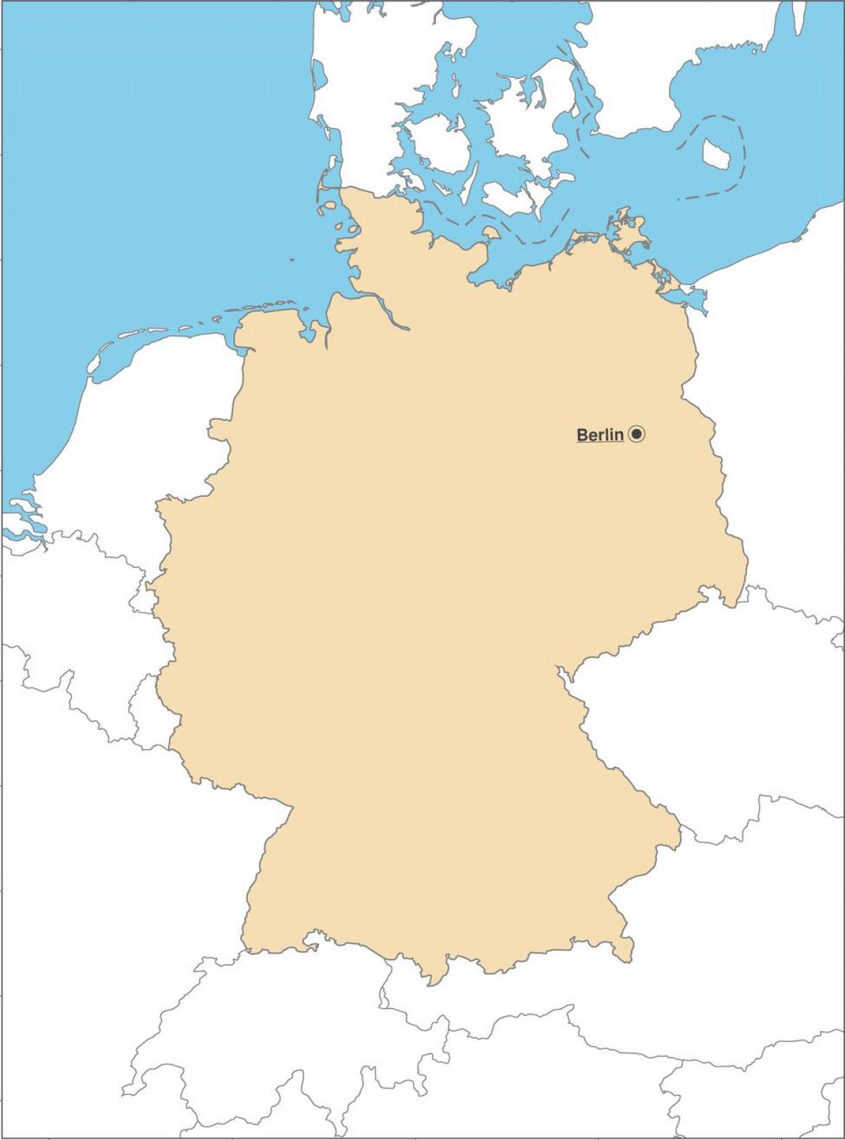 Deutschland Hauptstadtkarte